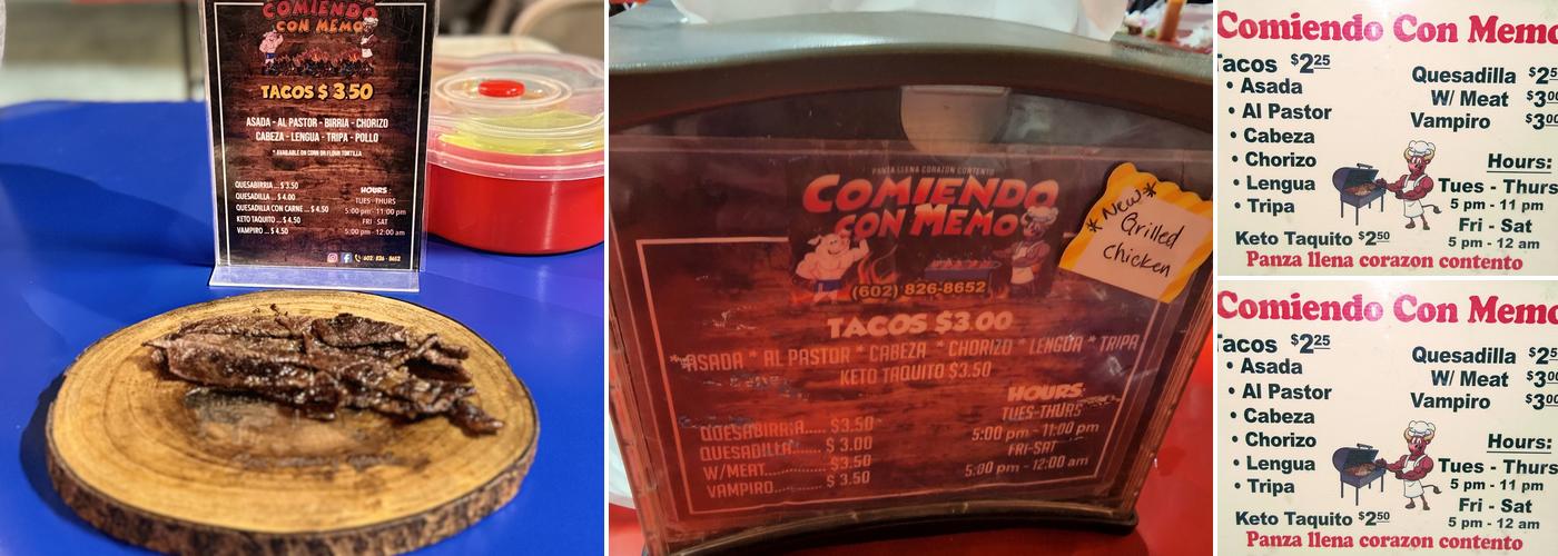 Comiendo Con memo Menu