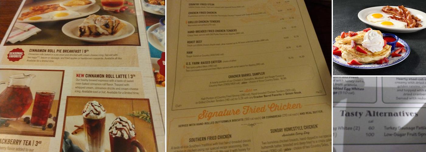 Cracker Barrel Old Country Store Menu