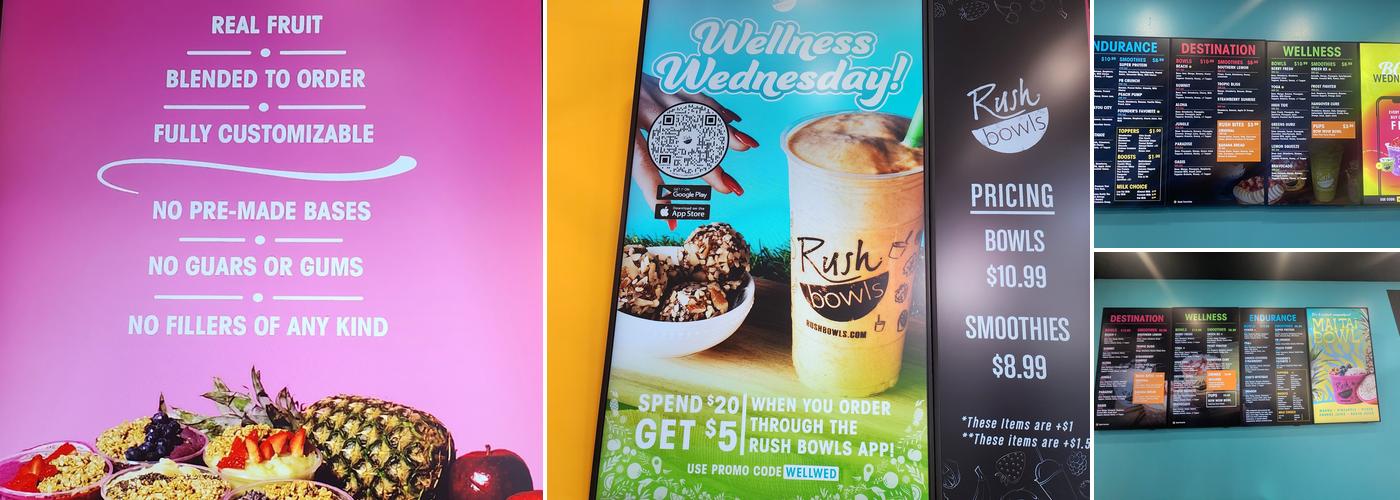Rush Bowls Menu
