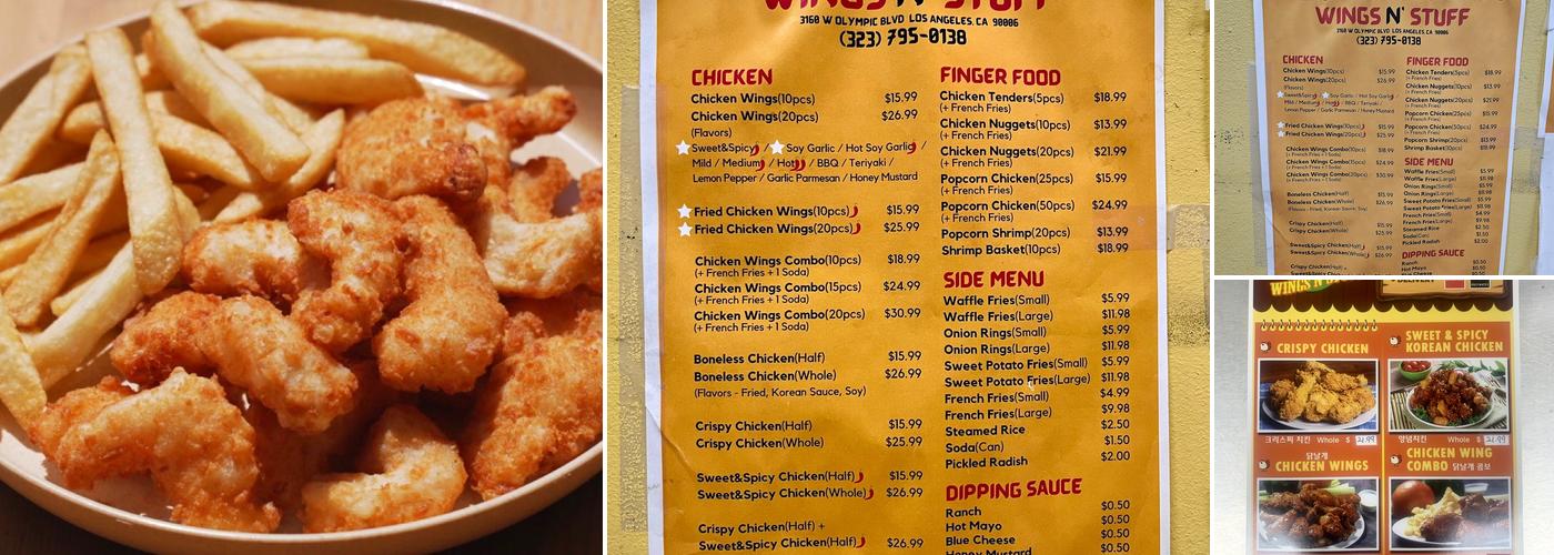 Wings N Stuff Menu