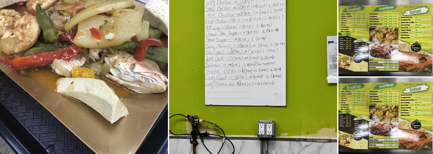 Real Caribbean Pot Menu