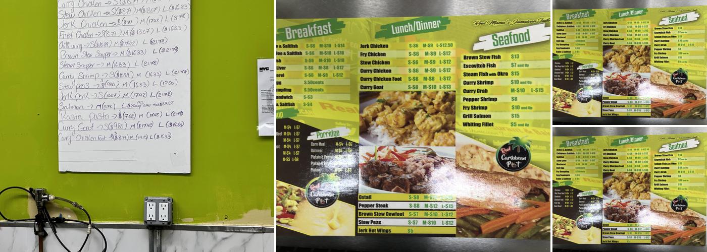 Real Caribbean Pot Menu