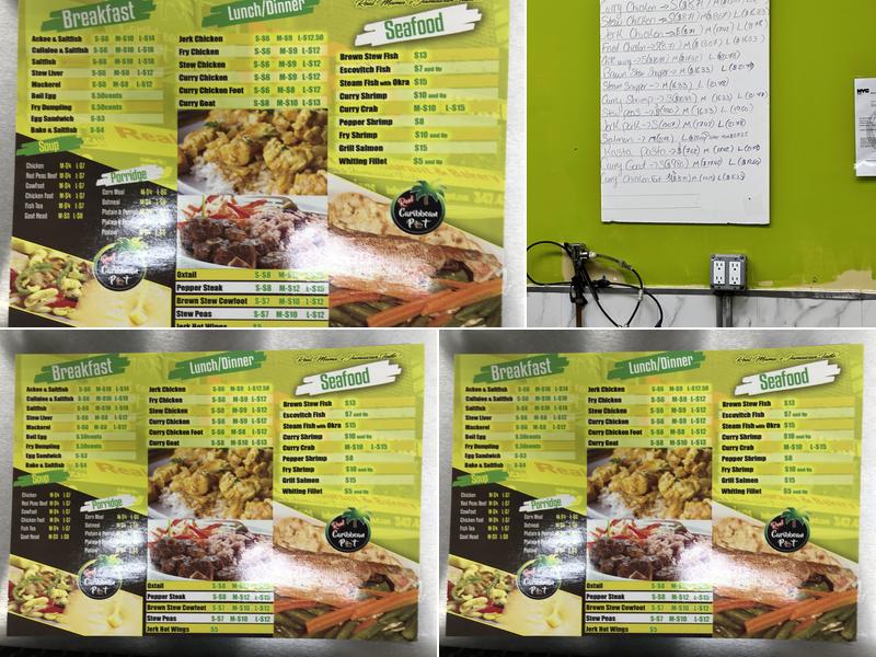 Real Caribbean Pot Menu