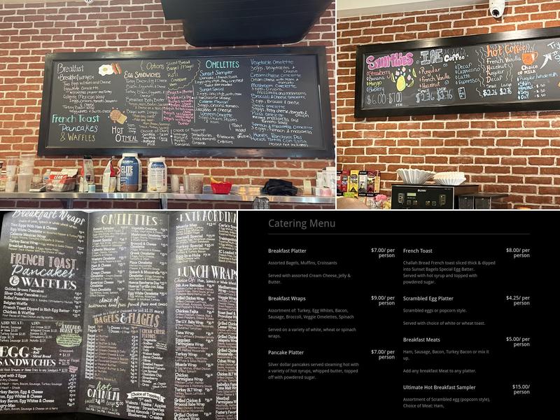 Sunset Bagels Cafe & Grill Menu