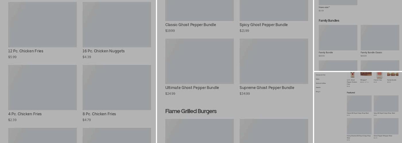 Burger King Menu