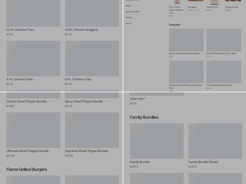 Burger King Menu