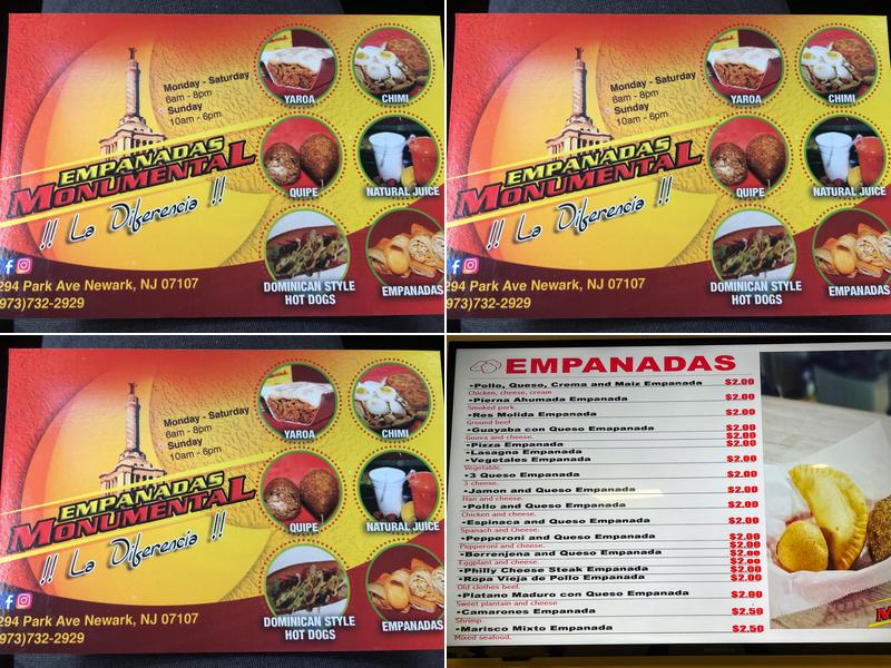 Empanadas Monumental Menu