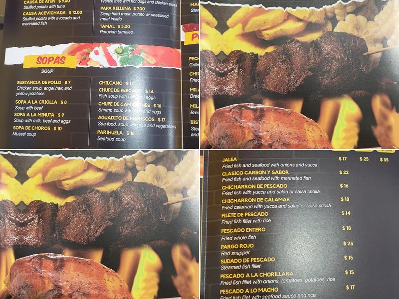 Pollería Carbon & Sabor Menu