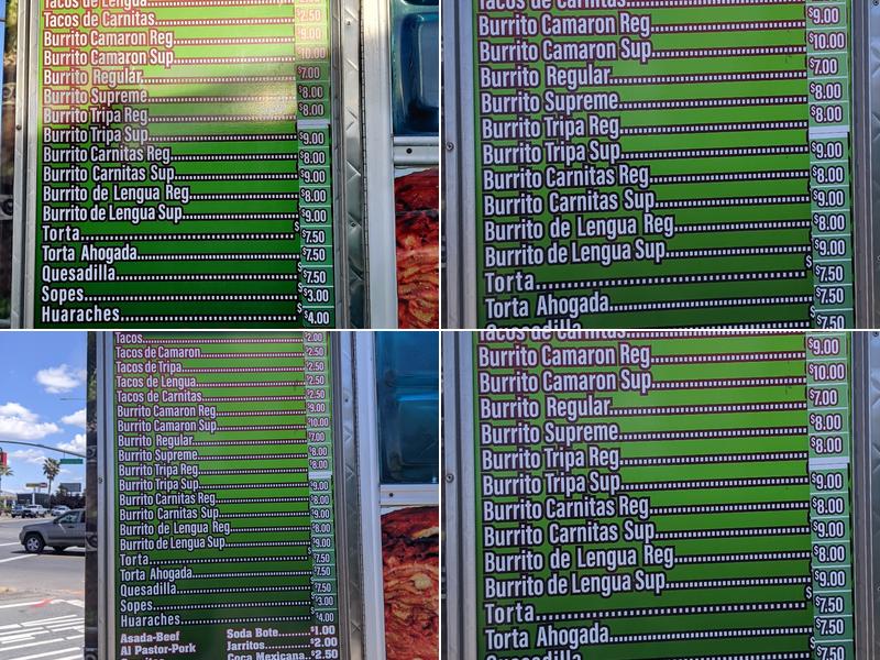 Limonense Taco Truck Menu