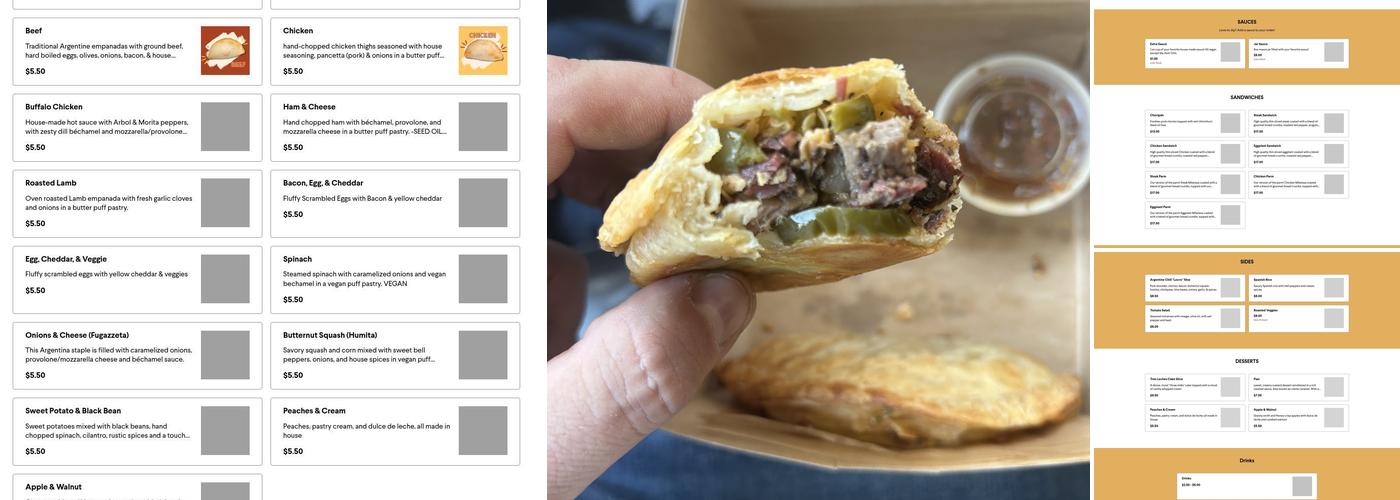 Mi Empanada Menu