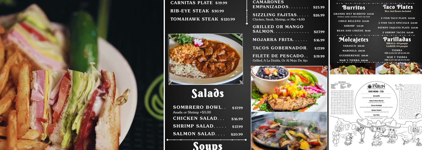 El Patron Downtown Riverside Menu
