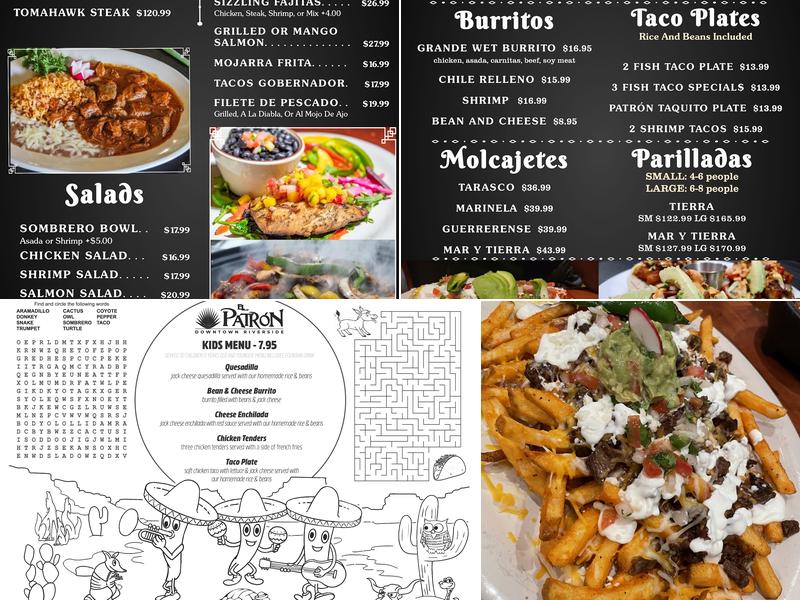 El Patron Downtown Riverside Menu