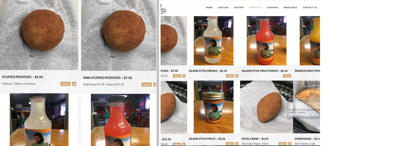 Pappys Devil Crabs Menu