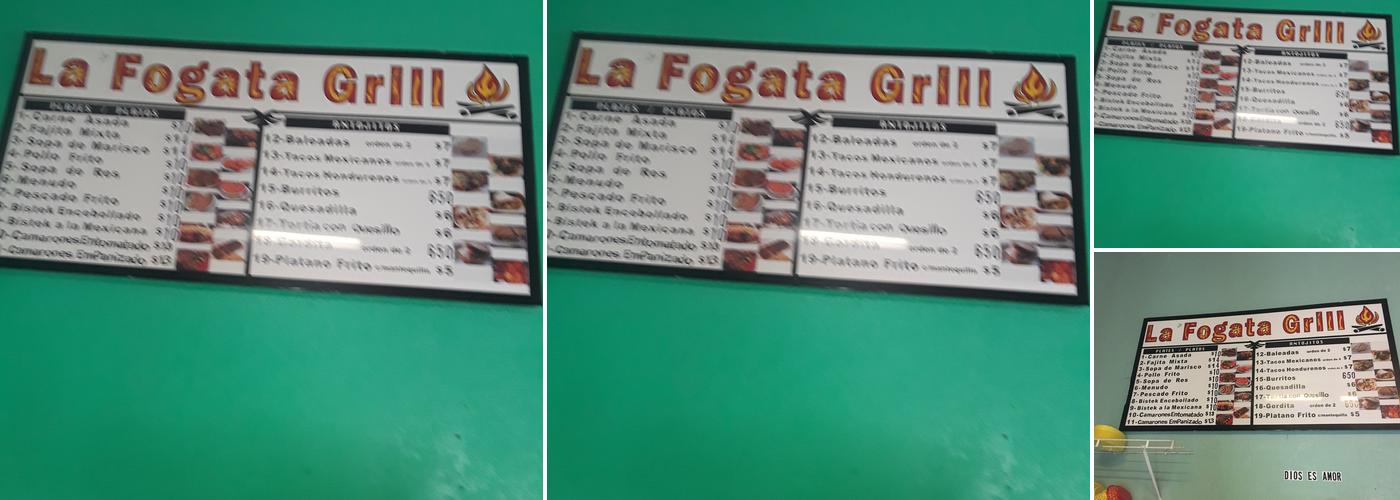 La Fogata Grill Menu
