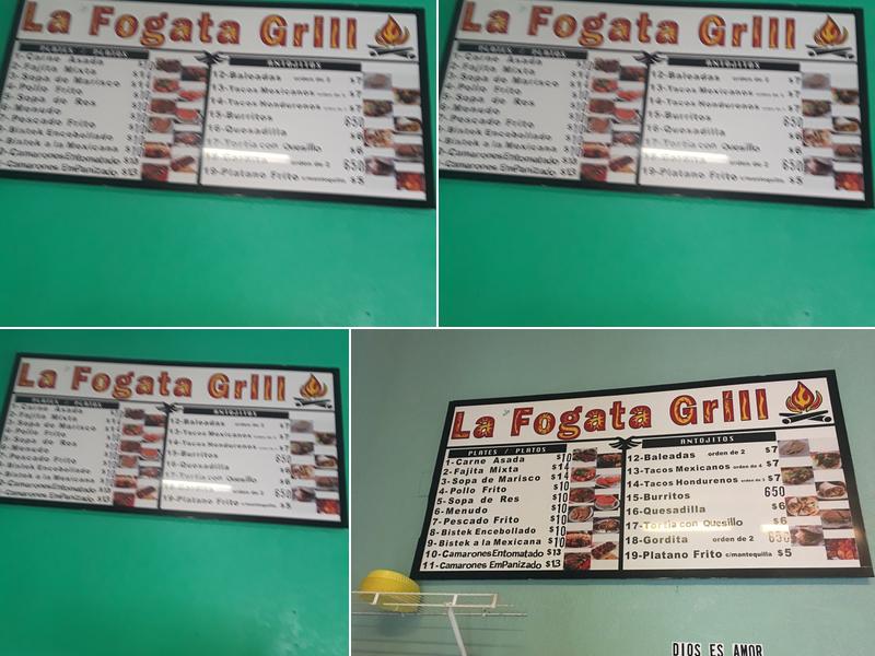 La Fogata Grill Menu