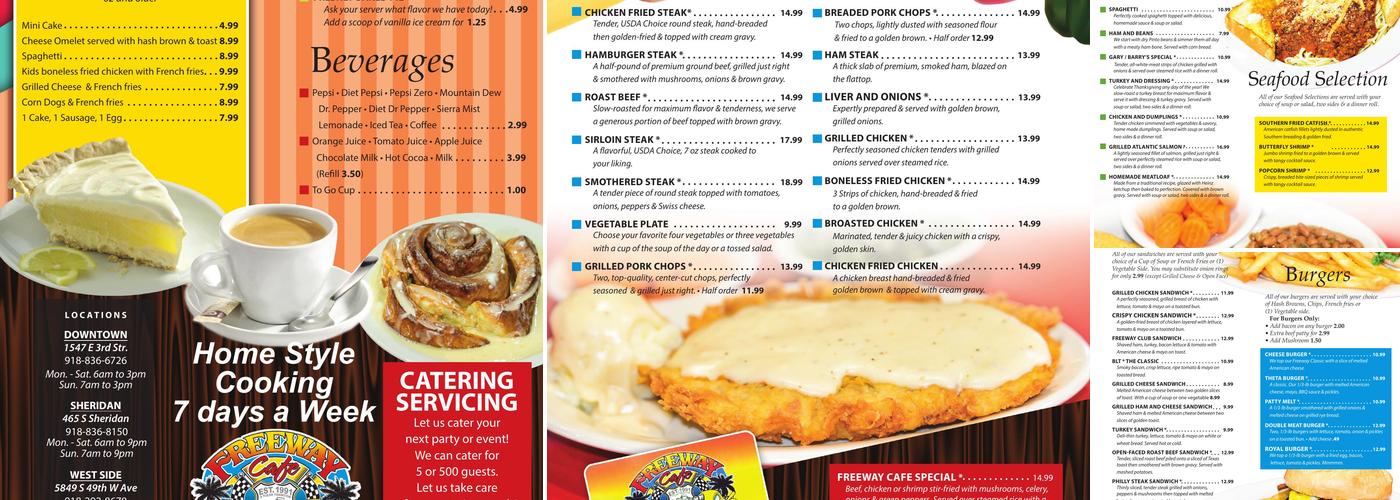 Freeway Cafe #2 Menu
