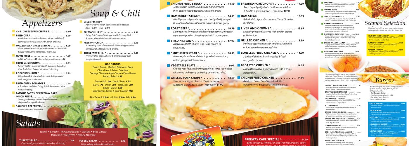 Freeway Cafe #2 Menu
