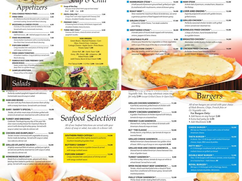 Freeway Cafe #2 Menu