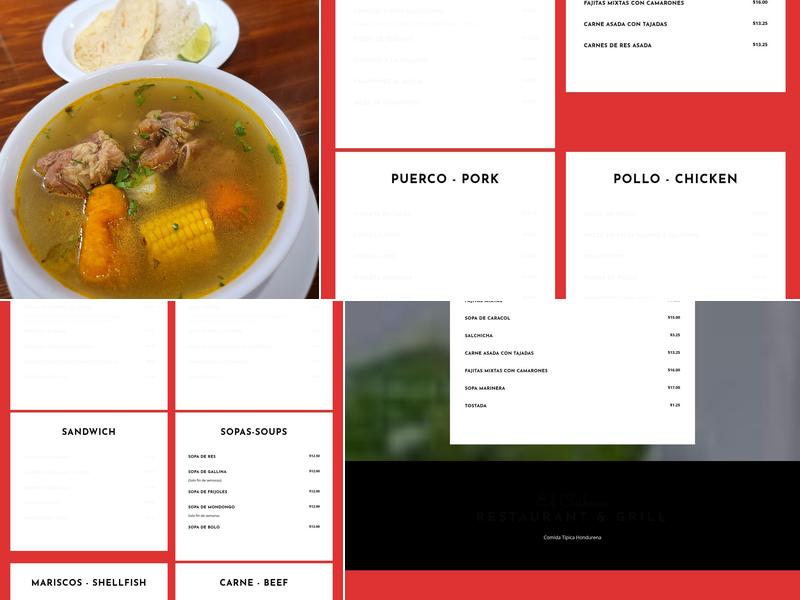 El Ceibeño Restaurant Menu