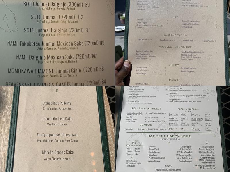 Sushi Garage Cocowalk Menu