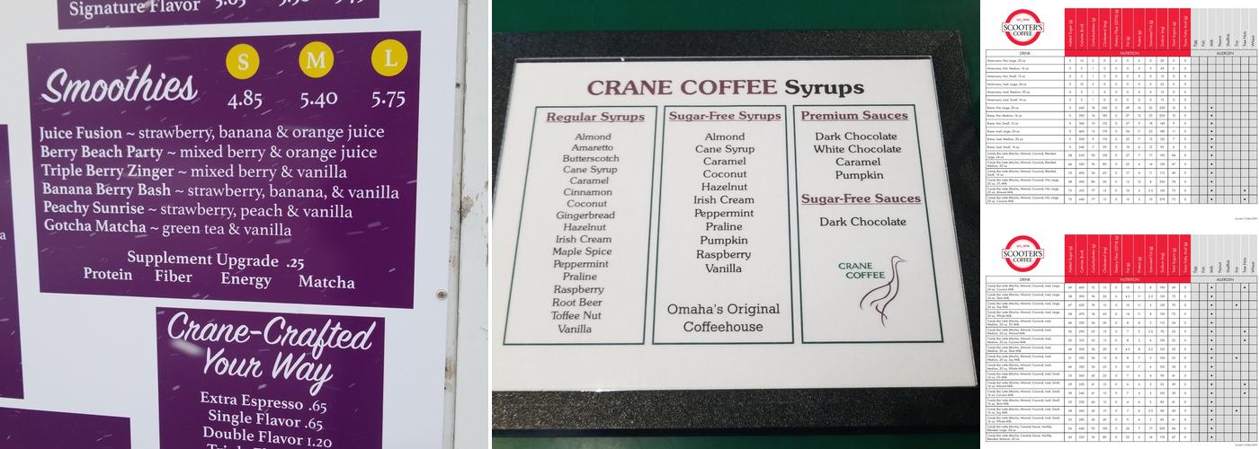 Scooter's Coffee Menu