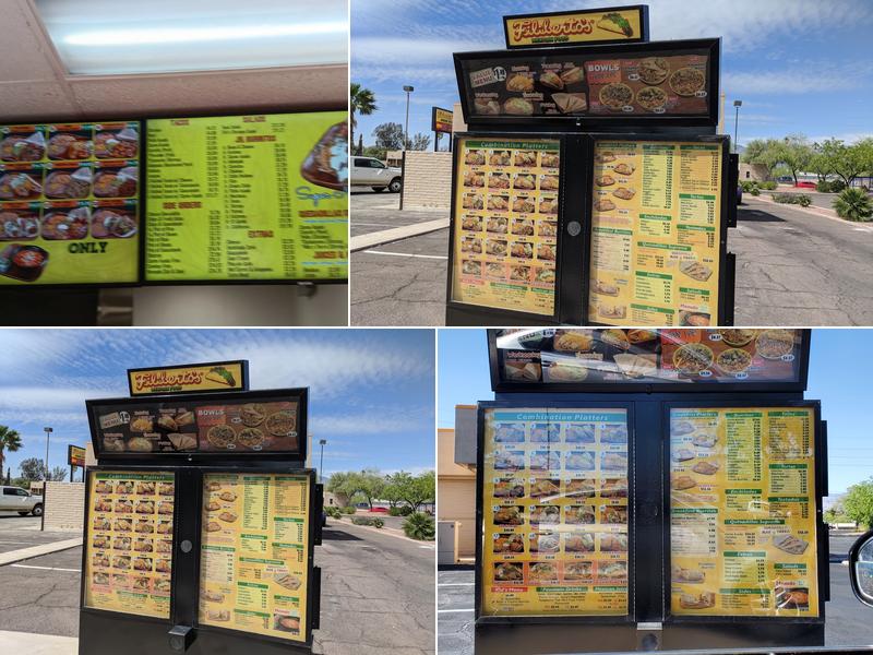 Filiberto's Mexican Food Menu