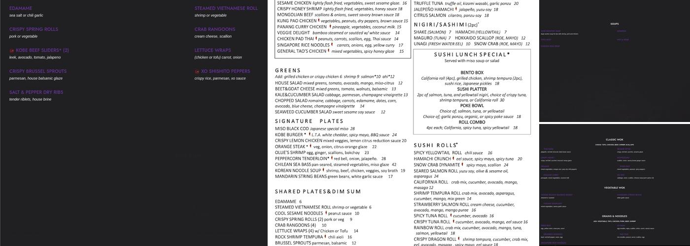 OBar Menu