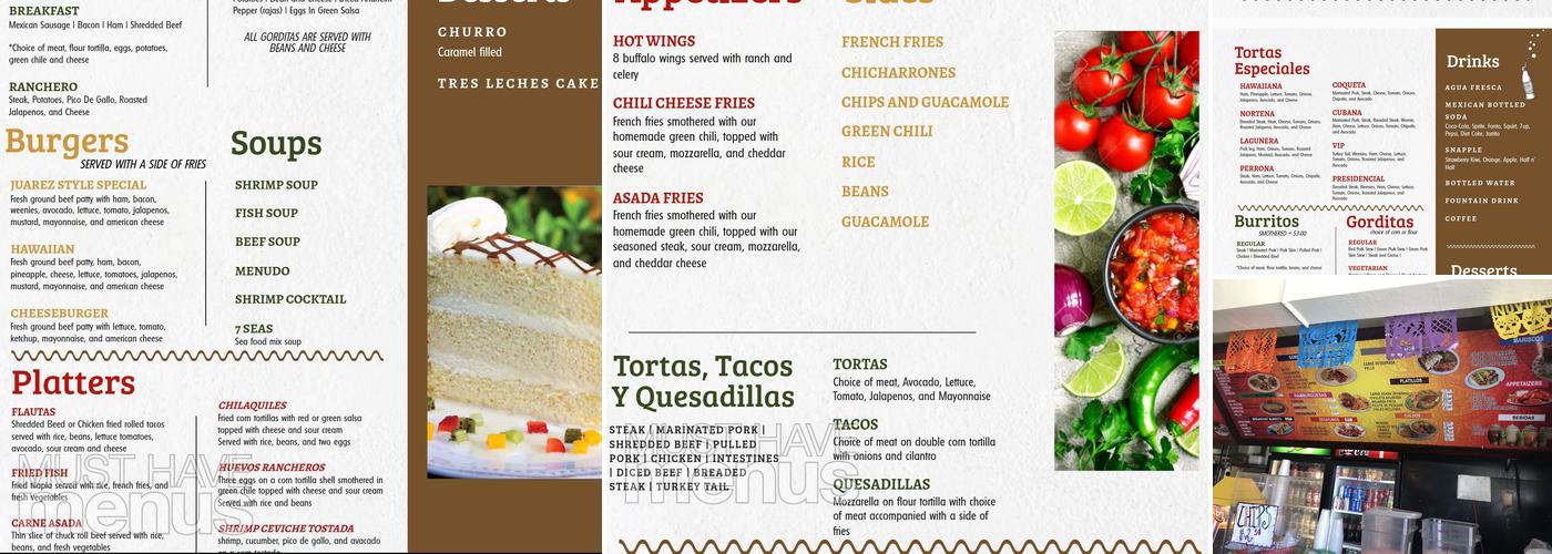 tortas atm Menu
