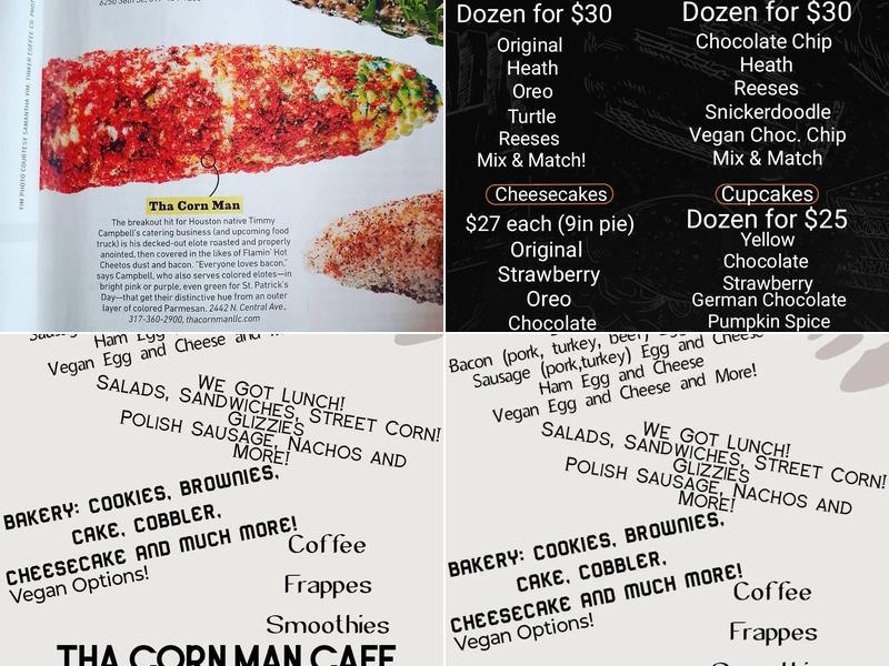 Tha Corn Man Menu