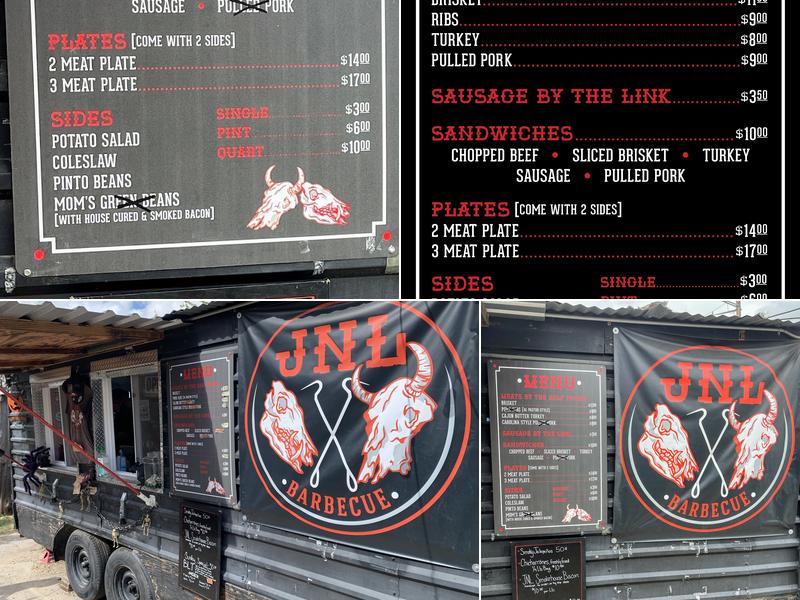 JNL Barbecue Menu