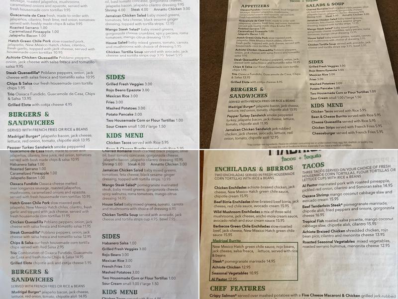 Comidas Menu