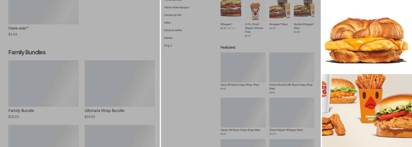 Burger King Menu