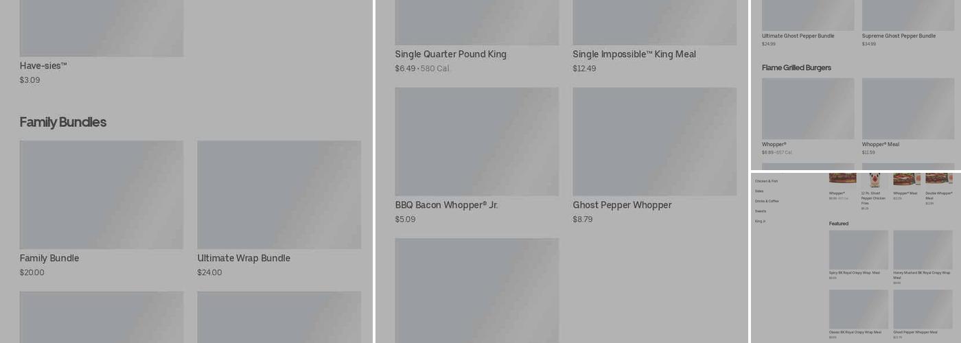 Burger King Menu
