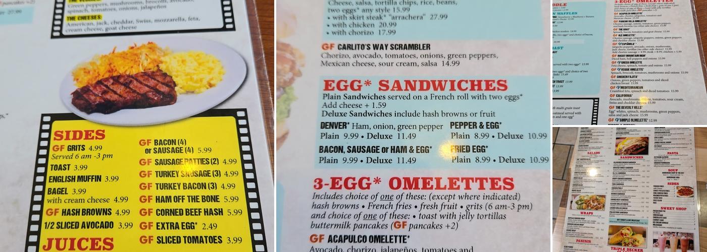 Hollywood Grill Menu