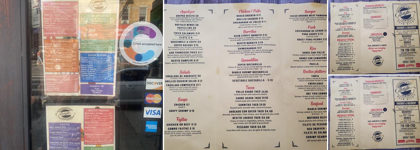 Besito Menu