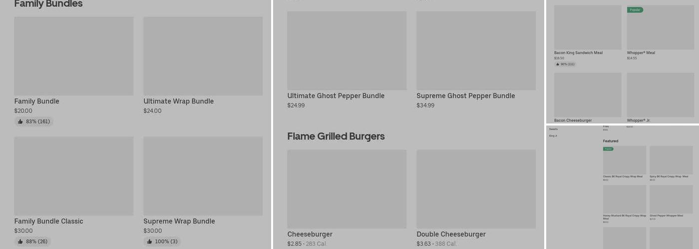 Burger King Menu