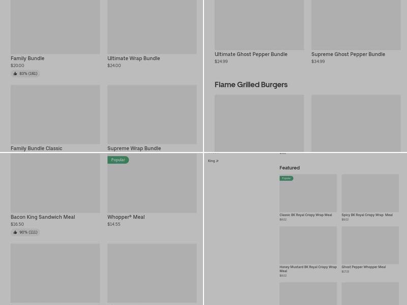 Burger King Menu