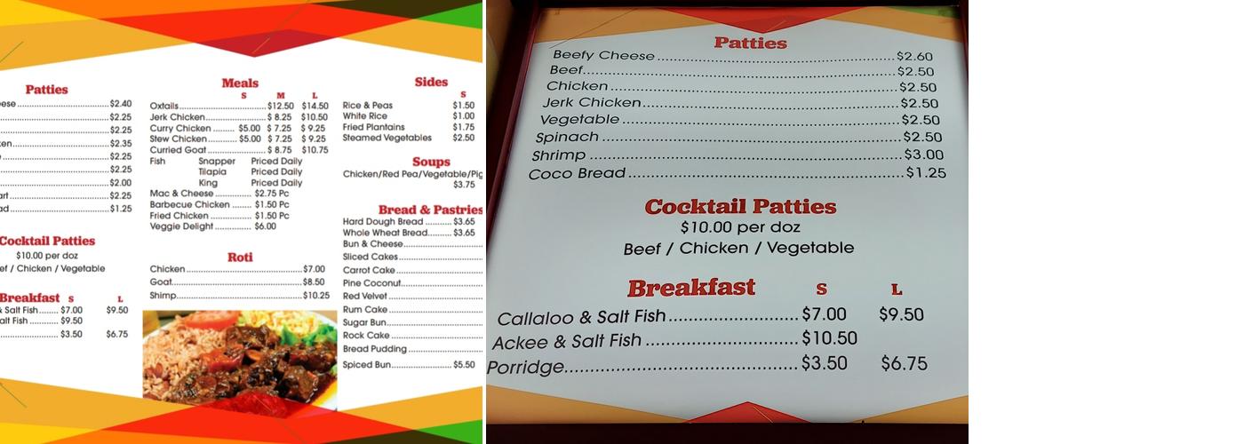 Yvonne's Jamaican Cuisine Menu