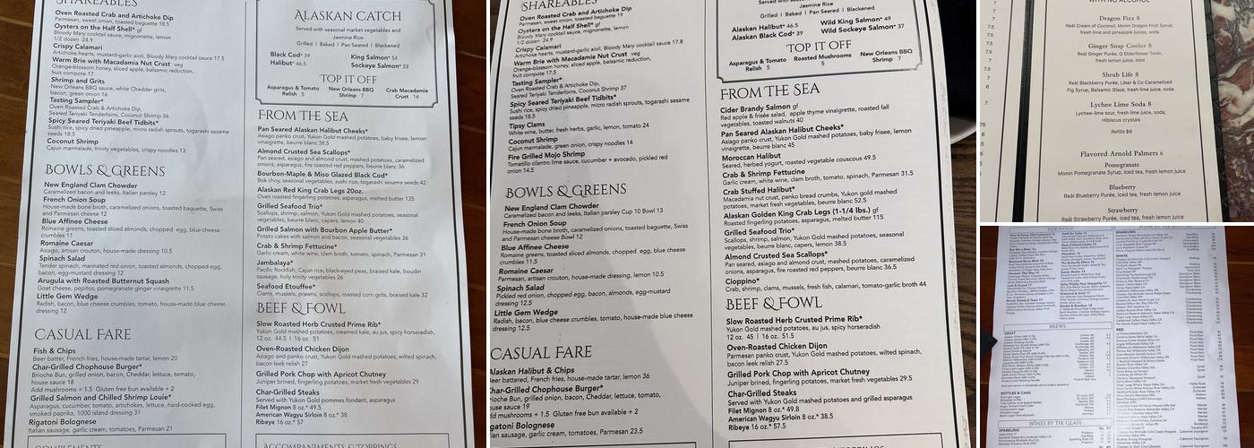 Simon's Kitchen Menu