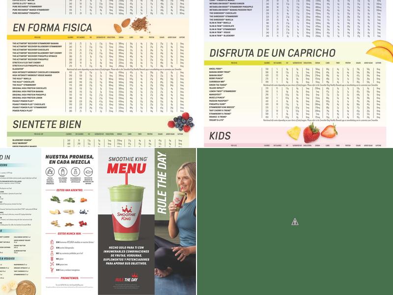 Smoothie King Menu