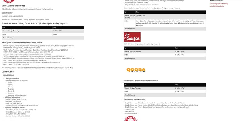 Durango's Grill Menu