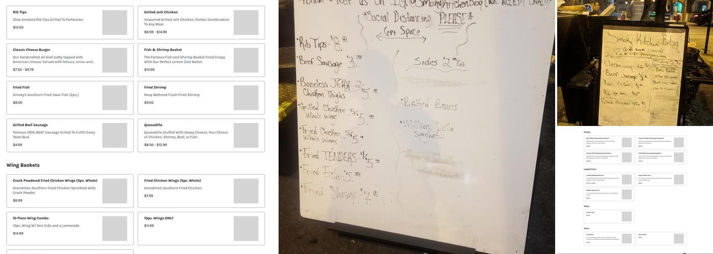 Smoky Kitchen BBQ Menu