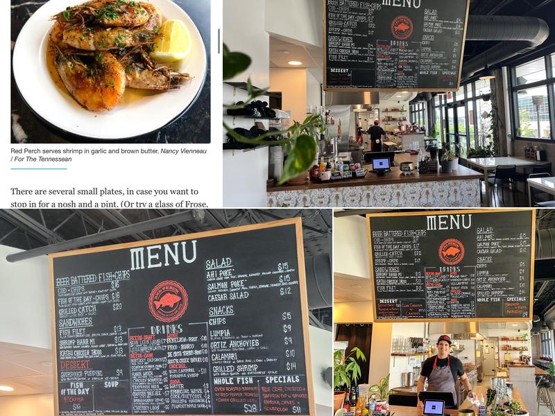 Red Perch Menu