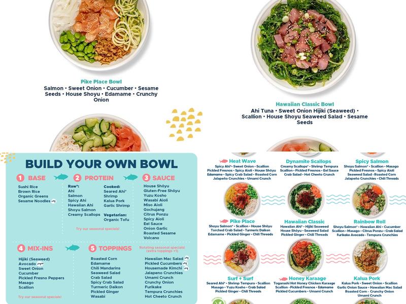 Just Poke Columbia Tower Menu