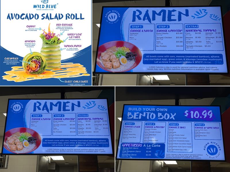 Japanese Kitchen by Wild Blue Menu