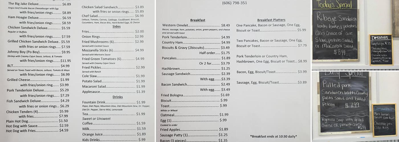 Fergy’s Restaurant Menu