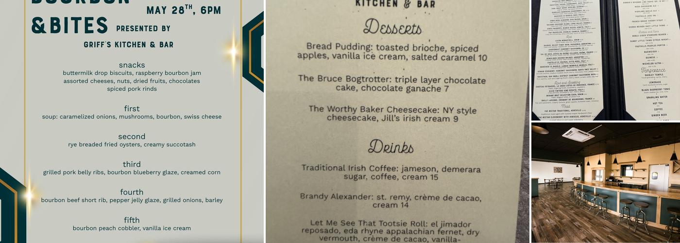 Griff's Kitchen & Bar Menu