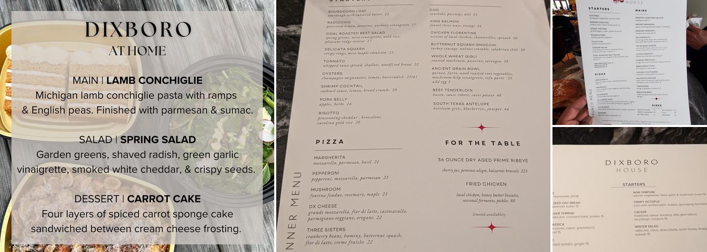 The Dixboro Project Menu