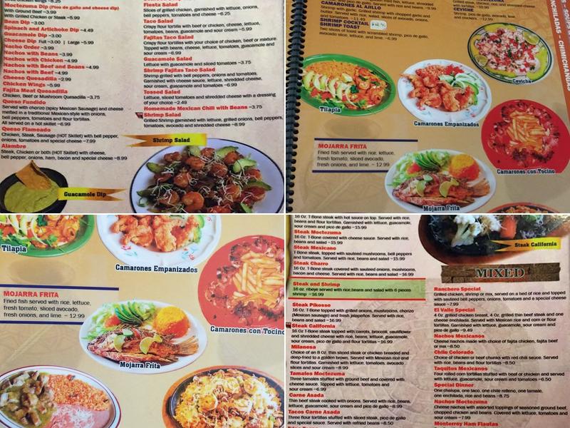 Moctezuma Grill 2 Menu