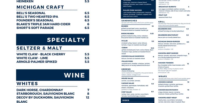 Petrovich Family Grill Menu